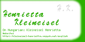 henrietta kleineisel business card